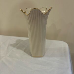 Lenox Cream Vase with Gold Accents